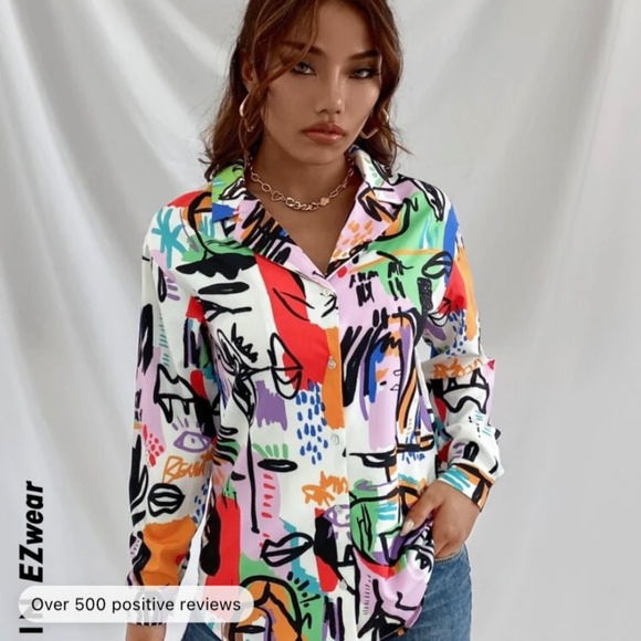 Patterned blouse - Picture 1 of 4